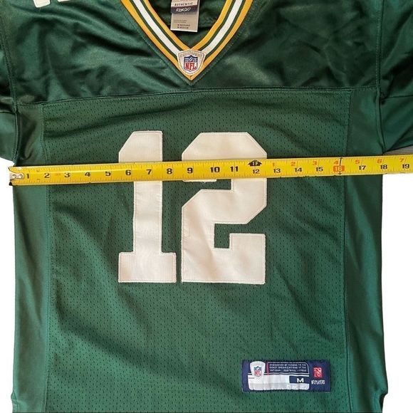 Green Back Packers Aaron Rodgers Youth NFL Football Jersey — SZ M Like NEW! - Picture 8 of 11